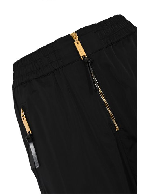 Pantaloni over in tessuto vela con dettagli in metallo dorato Elisabetta Franchi | PA16461E2110